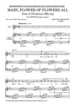 Mary, flower of flowers all (from A Christmas Offering)